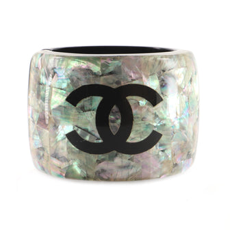 Chanel CC Cuff Bracelet Resin and Mother of Pearl