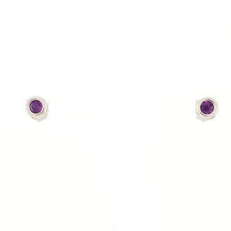 Color By The Yard Stud Earrings Sterling Silver with Amethyst