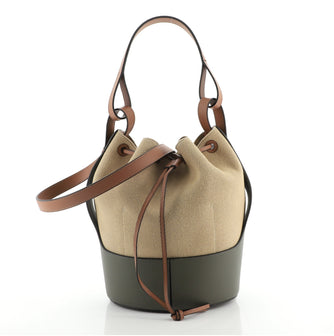 Loewe Balloon Bucket Bag Canvas and Leather Medium