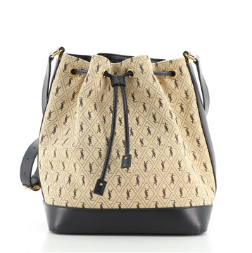 Saint Laurent Bucket Bag Monogram All Over Canvas Medium