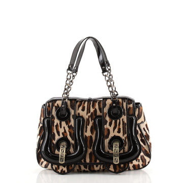 Fendi B. Bag Printed Pony Hair Medium