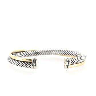 David Yurman Crossover Cuff Bracelet Sterling Silver and 18K Yellow Gold 5mm