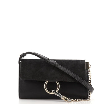 Chloe Faye Shoulder Bag Leather and Suede Mini