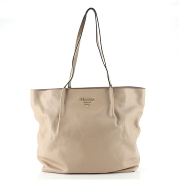 Prada Zip Shopping Tote Glace Calf Large
