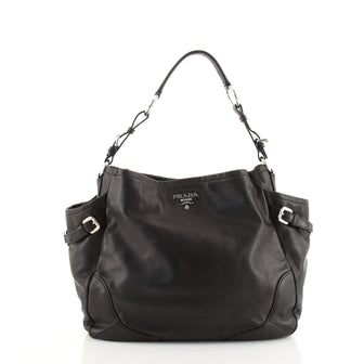 Prada Side Pocket Hobo Soft Calf Medium