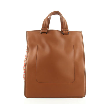 Bottega Veneta Checker Tote Leather with Intrecciato Nappa Tall