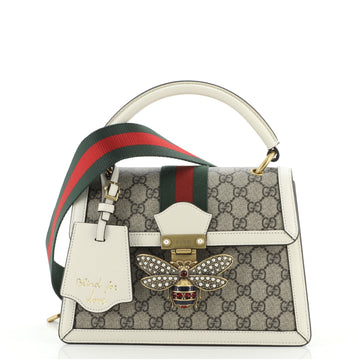 Gucci Queen Margaret Top Handle Bag GG Coated Canvas Small