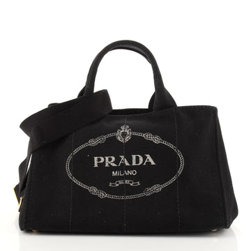 Prada Canapa Convertible Tote Canvas Medium