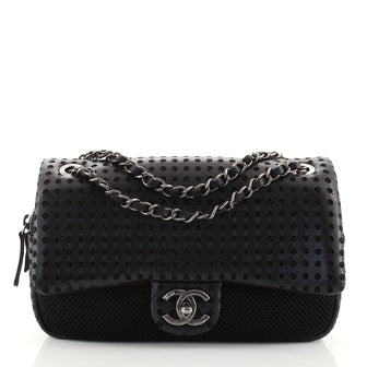 Chanel Easy Flap Bag Perforated Leather Medium