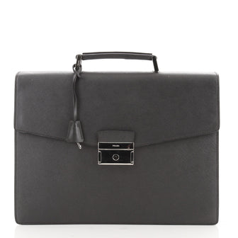 Prada Key Lock Briefcase Saffiano Leather Medium