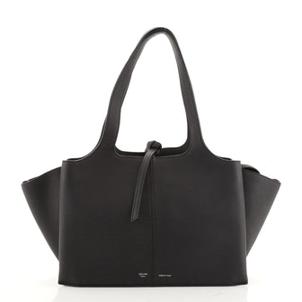 Celine Tri-Fold Shoulder Bag Grained Calfskin Small