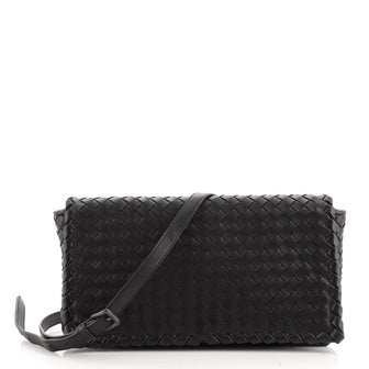 Bottega Veneta Convertible Flap Crossbody Bag Intrecciato Nappa Small