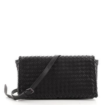 Bottega Veneta Convertible Flap Crossbody Bag Intrecciato Nappa Small