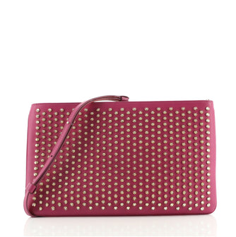 Christian Louboutin Loubiposh Clutch Spiked Leather