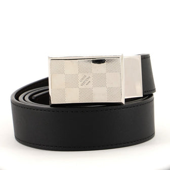 Damier Buckle Reversible Belt Leather Thin 95