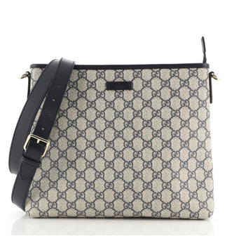Gucci Zip Top Messenger Bag GG Coated Canvas Medium