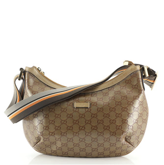 Gucci Saddle Zip Messenger Bag GG Imprime Medium