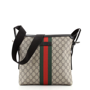 Gucci Web Messenger Bag GG Coated Canvas Medium