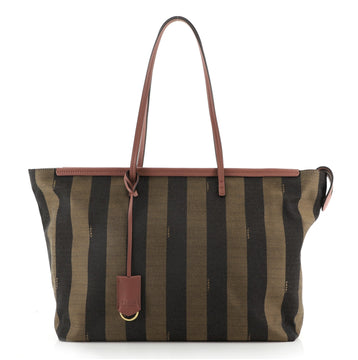 Fendi Pequin Roll Tote Canvas Large