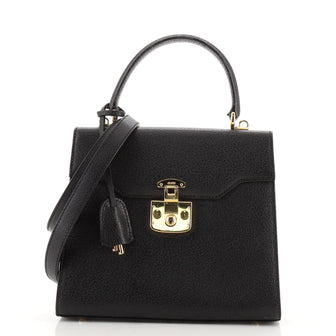 Gucci Vintage Kelly Convertible Top Handle Bag Leather Small