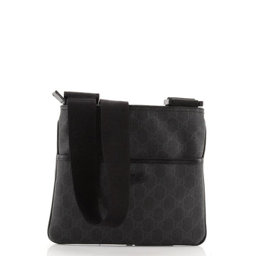 Gucci Flat Messenger Bag GG Coated Canvas Small
