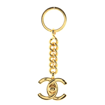 Chanel CC Turnlock Keychain Metal