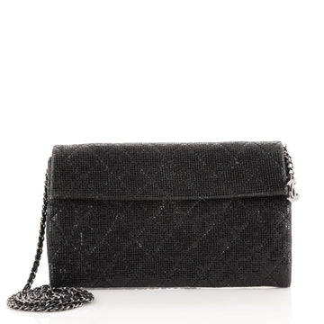 Chanel Chain Flap Crossbody Bag Quilted Iridescent Fabric Small