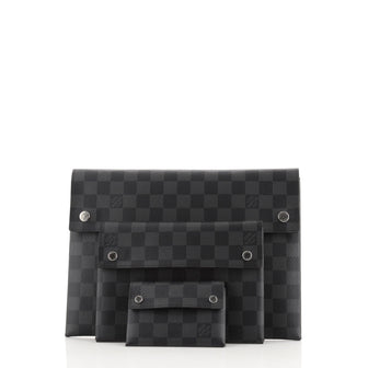 Louis Vuitton Pochette Alpha Triple Damier Graphite Black 786991