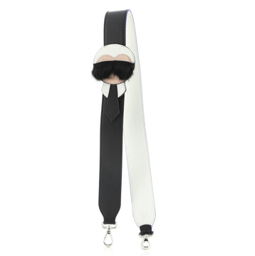 Fendi Karlito Strap You Shoulder Strap Leather with Fur