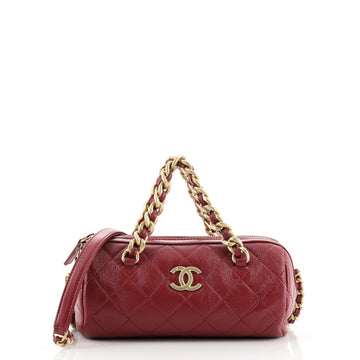 Chanel Paris-31 Rue Cambon Bowling Bag Quilted Shiny Lambskin Small
