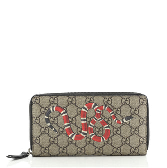 Gucci Zip Around Wallet Printed GG Coated Canvas