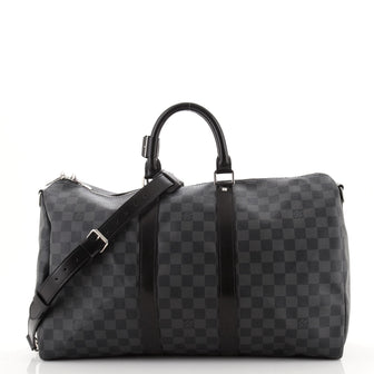 Louis Vuitton Keepall Bandouliere Bag Damier Graphite 45