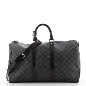 Louis Vuitton Keepall Bandouliere Bag Damier Graphite 45