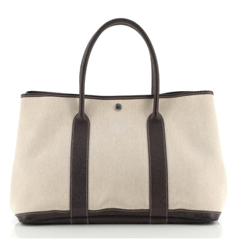 Hermes Garden Party Tote Toile and Leather 36