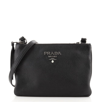 Prada Double Zip Crossbody Bag Vitello Phenix Small