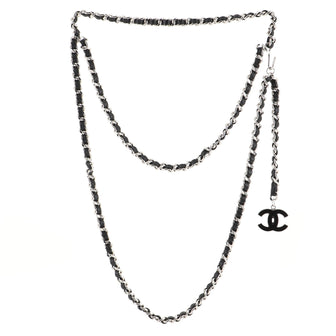 Chanel CC Charm Double Chain Belt Metal and Leather