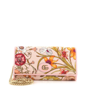 Gucci Wallet on Chain Flora Canvas