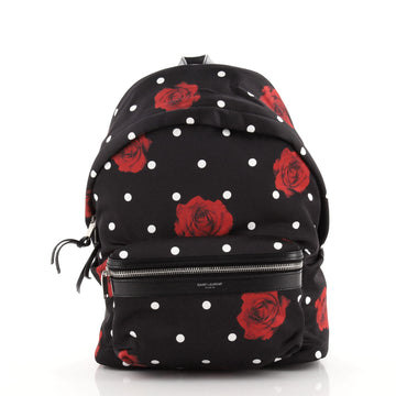 Saint Laurent City Backpack Printed Satin Mini