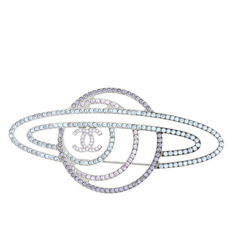 Chanel CC Planet Brooch Crystal Embellished Metal