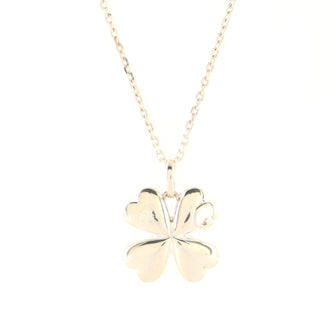 Gucci Charlotte Clover Pendant Necklace Sterling Silver