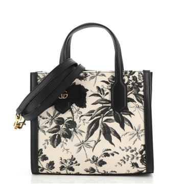 Gucci GG Ribbon Tote Printed Linen Small