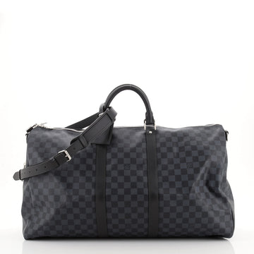 Louis Vuitton Keepall Bandouliere Bag Damier Cobalt 55