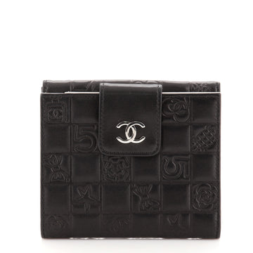 Chanel Lucky Symbols French Wallet Embossed Quilted Leather