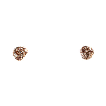 Tiffany & Co. Twist Knot Stud Earrings Sterling Silver Large