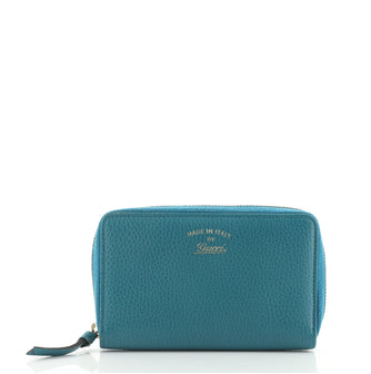 Gucci Swing Zip Around Wallet Leather Compact