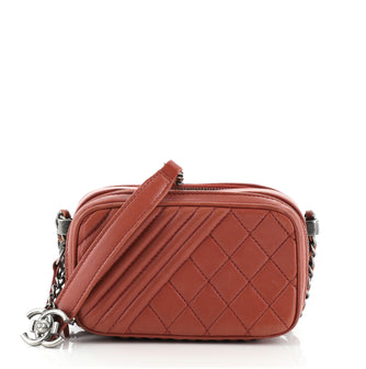 Chanel Coco Boy Camera Bag Quilted Leather Mini
