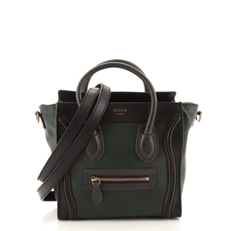 Celine Bicolor Luggage Bag Smooth Leather Nano