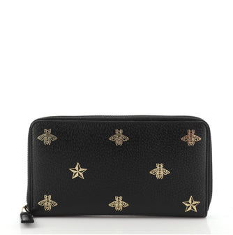 Gucci Zip Around Wallet Printed Leather