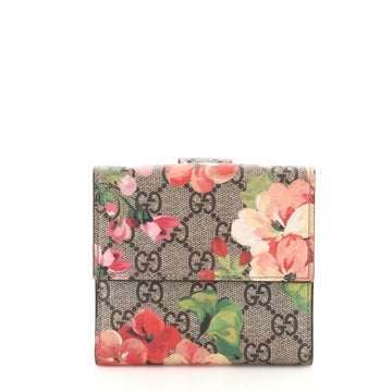 Gucci French Flap Wallet Blooms Print GG Coated Canvas