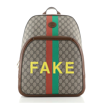 Gucci Fake/Not Backpack Printed GG Coated Canvas Medium